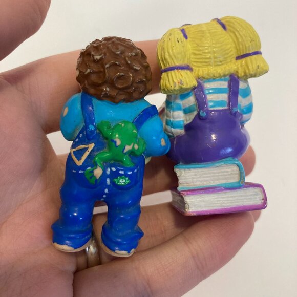 Vintage 80s Cabbage Patch Kids Mini Plastic Figures Lot of 6 Books Cookie Love - Picture 7 of 10